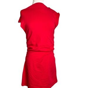 Wild Fable Women’s Ruched Knit Mini Bodycon Dress – Red
